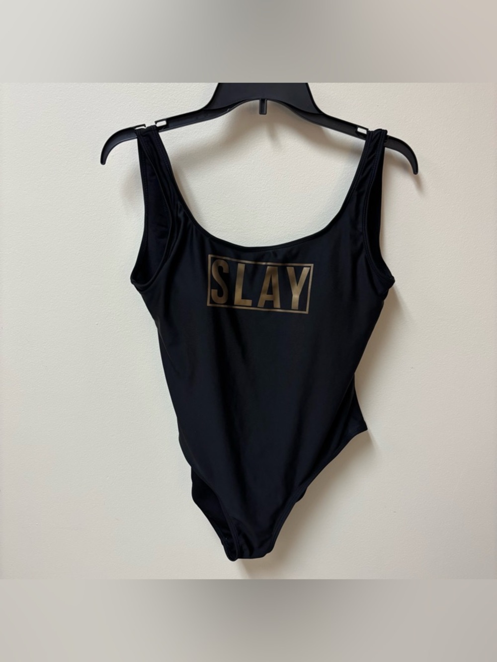 Ingear Womans Black “Slay” One Piece Swimsuit Size Large